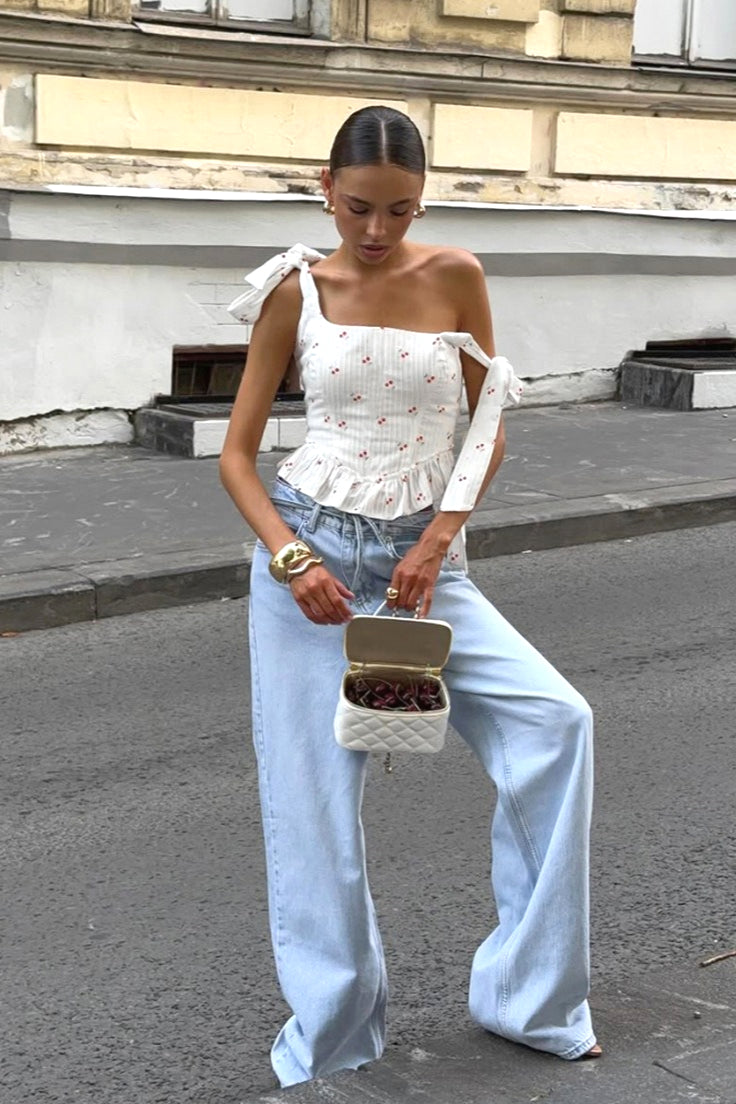 Fabia Ruffle Off-Shoulder Top - Women's Everyday Fashion Top - Image 9