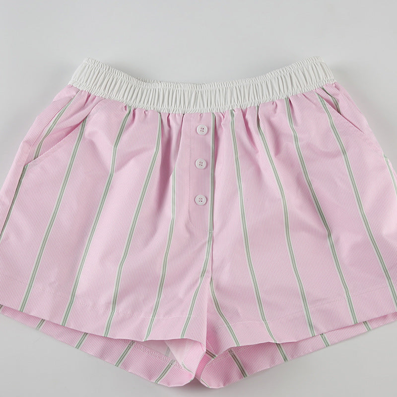 Liesel Striped Poplin Boxer Shorts - Women's Everyday Bottoms - Image 9