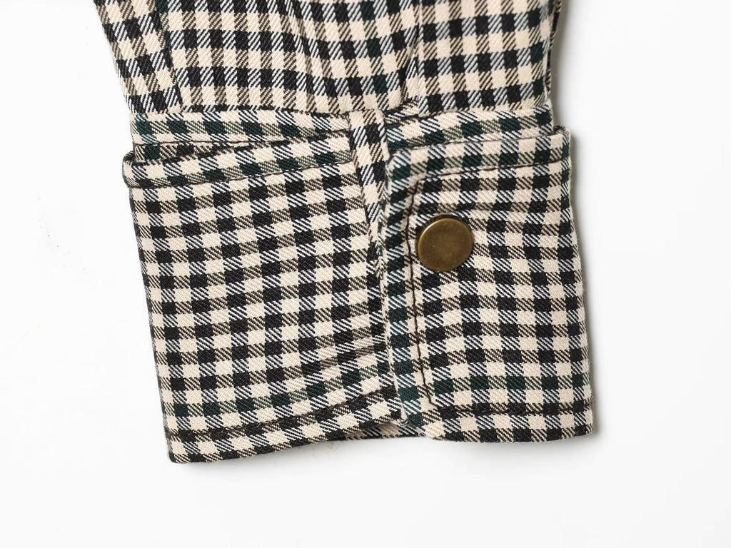 Emma High Neck Checked Bomber Jacket - Women's Everyday Outerwear - Image 14