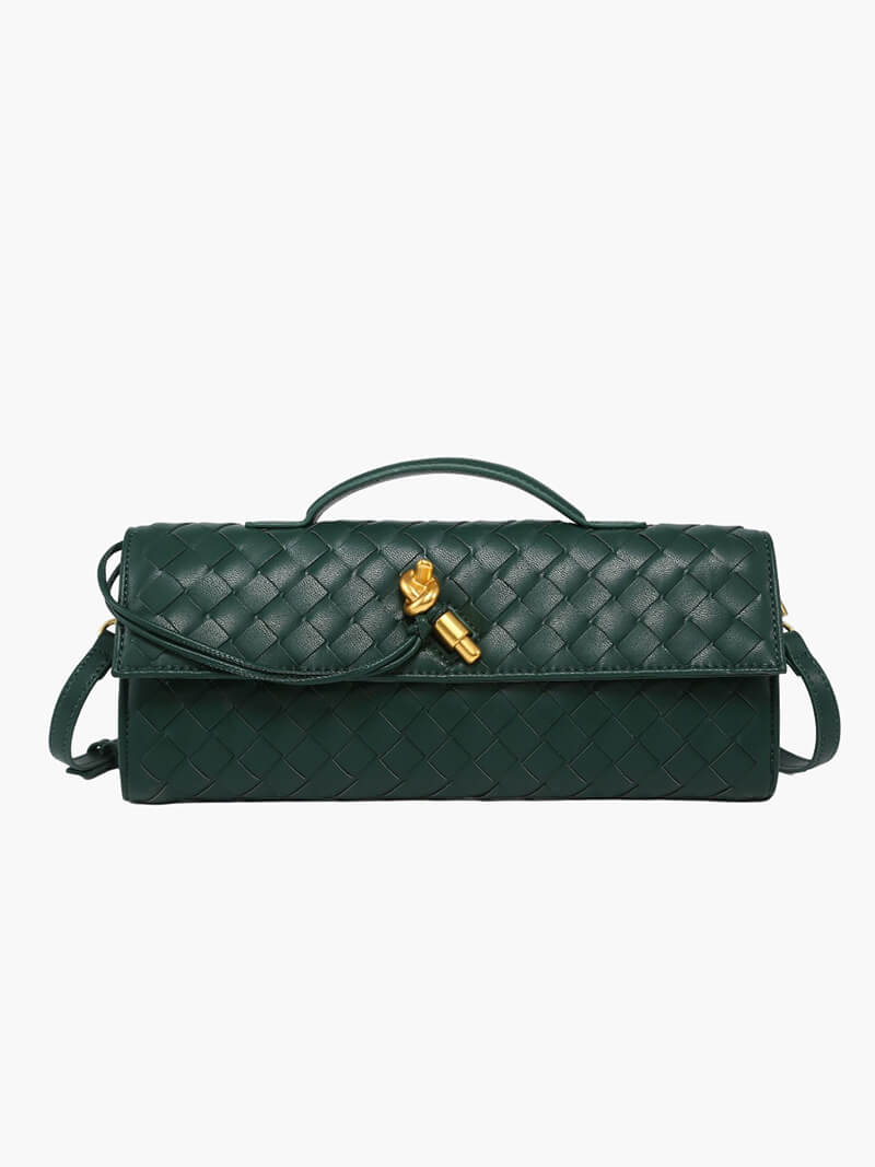 Bianca Woven Handbag - Vegan Leather Woven Handbag - Image 18