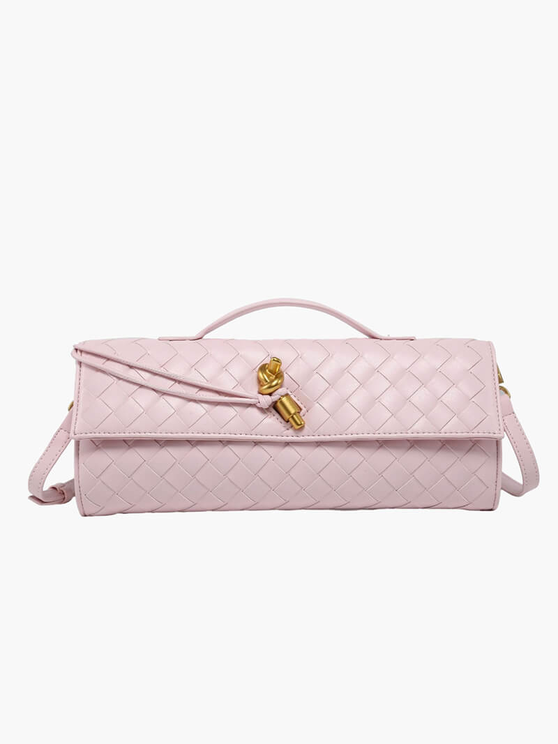 Bianca Woven Handbag - Vegan Leather Woven Handbag - Image 19