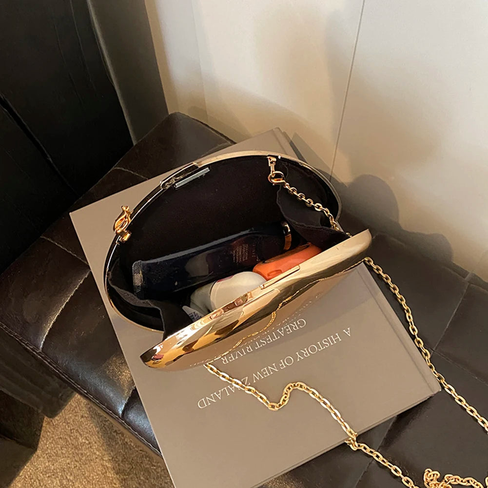 Celeste Shell Shape Evening Clutch - Women's Everyday Handbag - Image 9