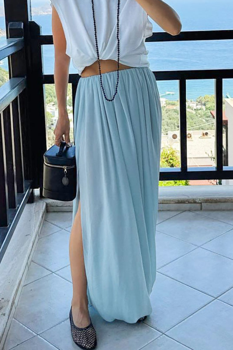 Afroza Chiffon Flowing Maxi Skirt - Women's Fashion Skirt - Image 8