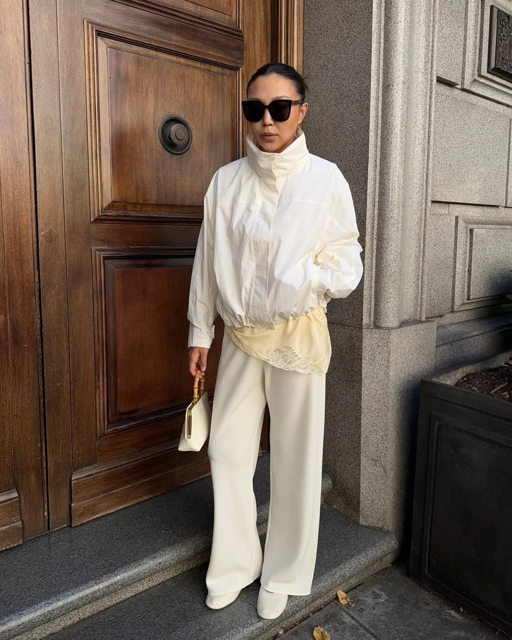 Erica Tricot Funnel Neck Windbreaker - Women's Everyday Outerwear - Image 6