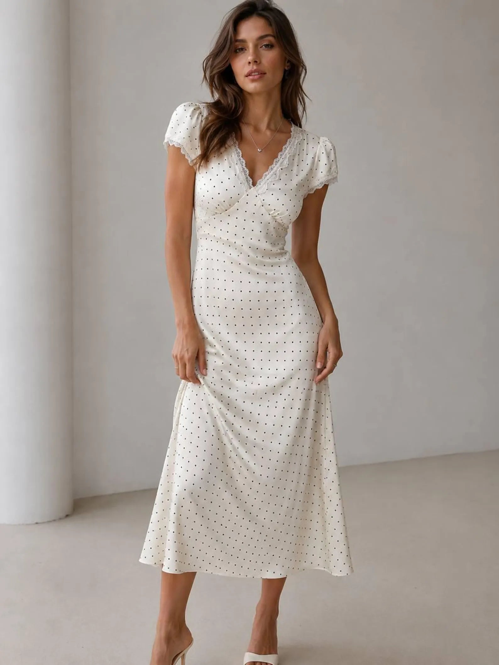 Jamila Printed Satin Midi Dress - Elegant Occasion Dress for Women - Image 2