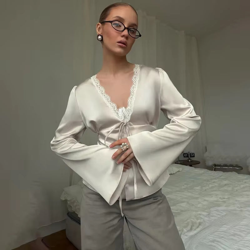 Naomi Satin V-Neck Tank Top - Women's Everyday Fashion Top - Image 8