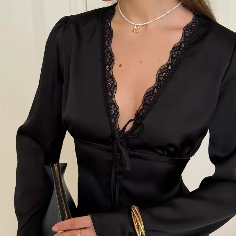 Naomi Satin V-Neck Tank Top - Women's Everyday Fashion Top - Image 11