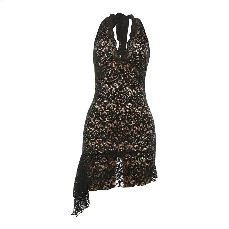 Polly Backless Halter Mini Dress - Elegant Occasion Dress for Women - Image 4