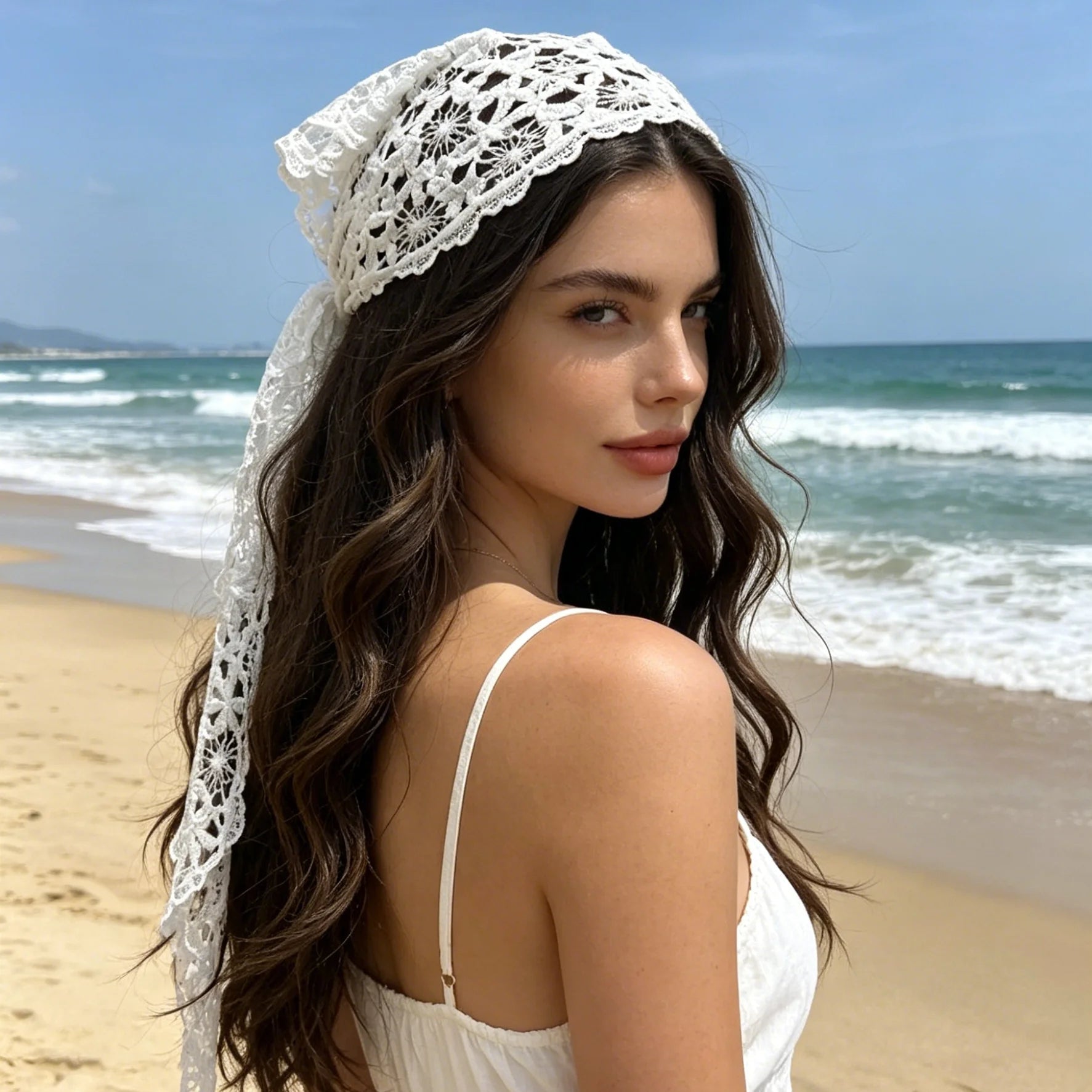 Celeste Bohemian Triangle Headscarf - Women's Fashion Accessory - Image 3