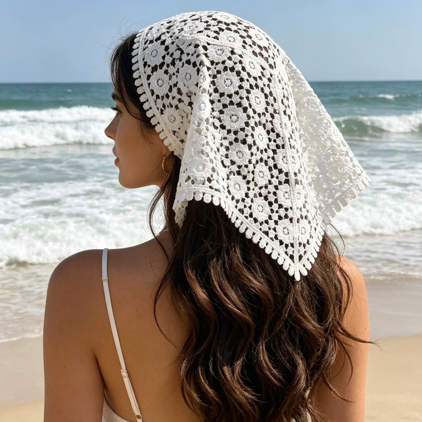 Celeste Bohemian Triangle Headscarf - Women's Fashion Accessory - Image 2