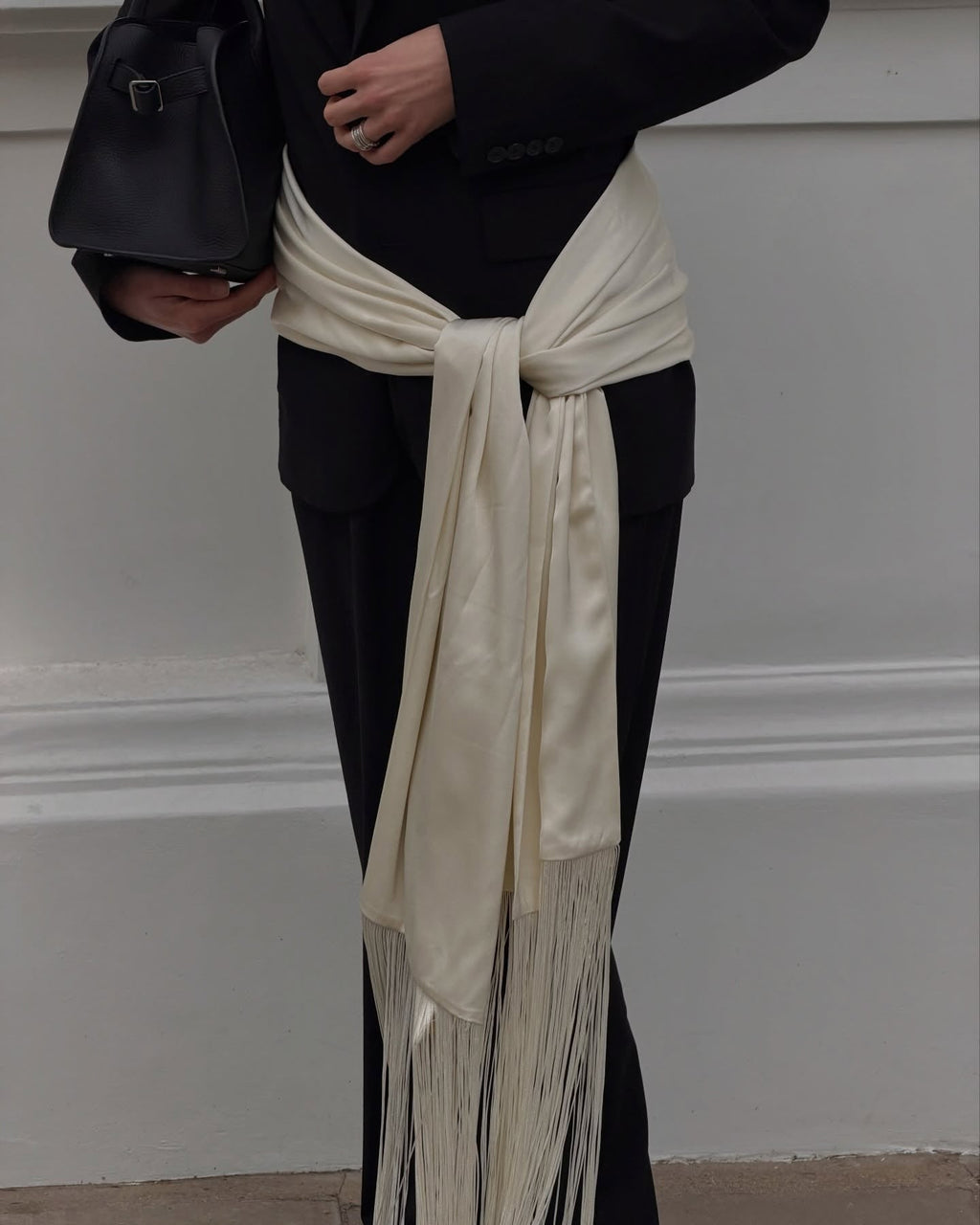 Isabelle Women's Satin Scarf Belt - Versatile Fringe Tassel Waist Sash - Image 4