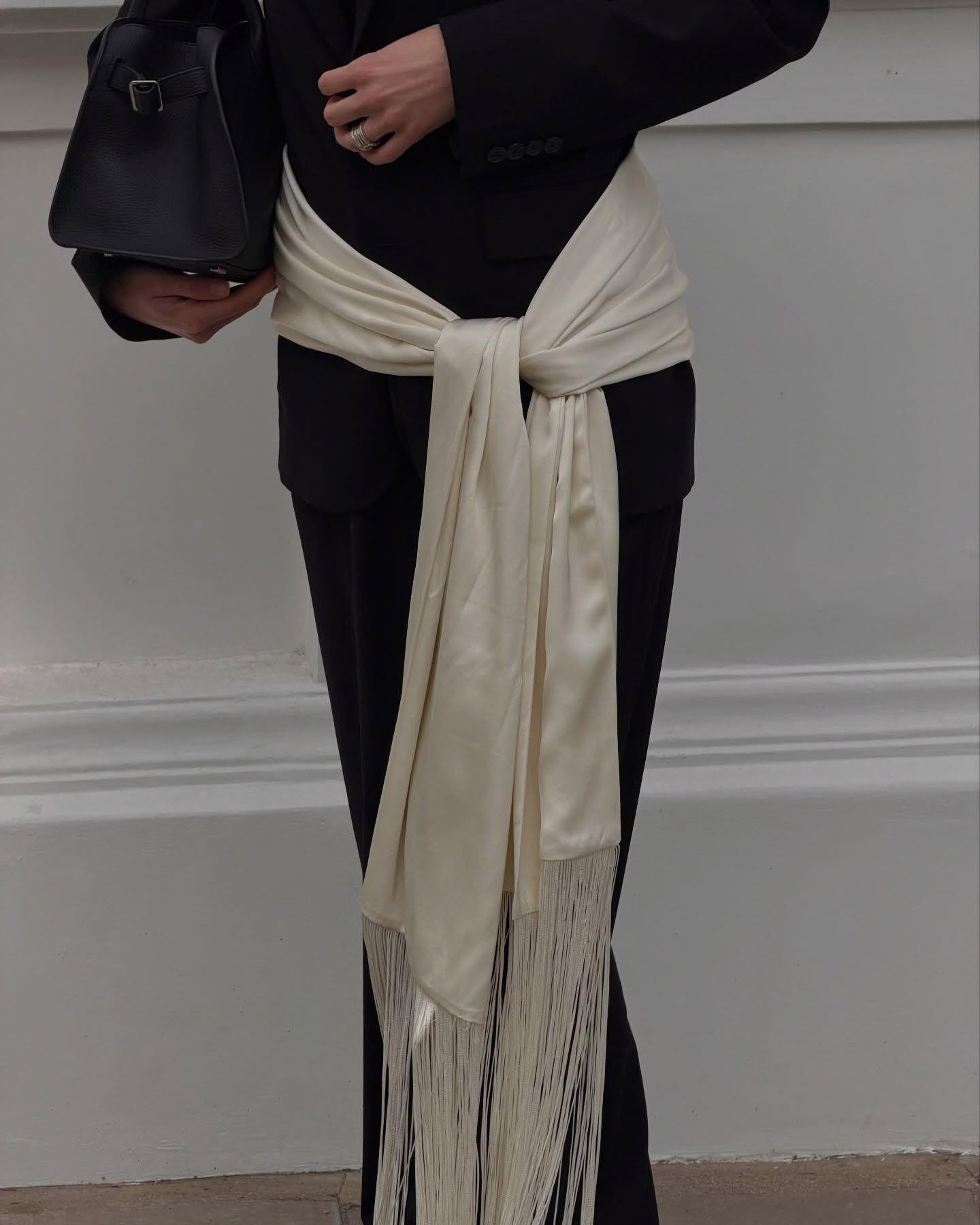 Isabelle Women's Satin Scarf Belt - Versatile Fringe Tassel Waist Sash - Image 4