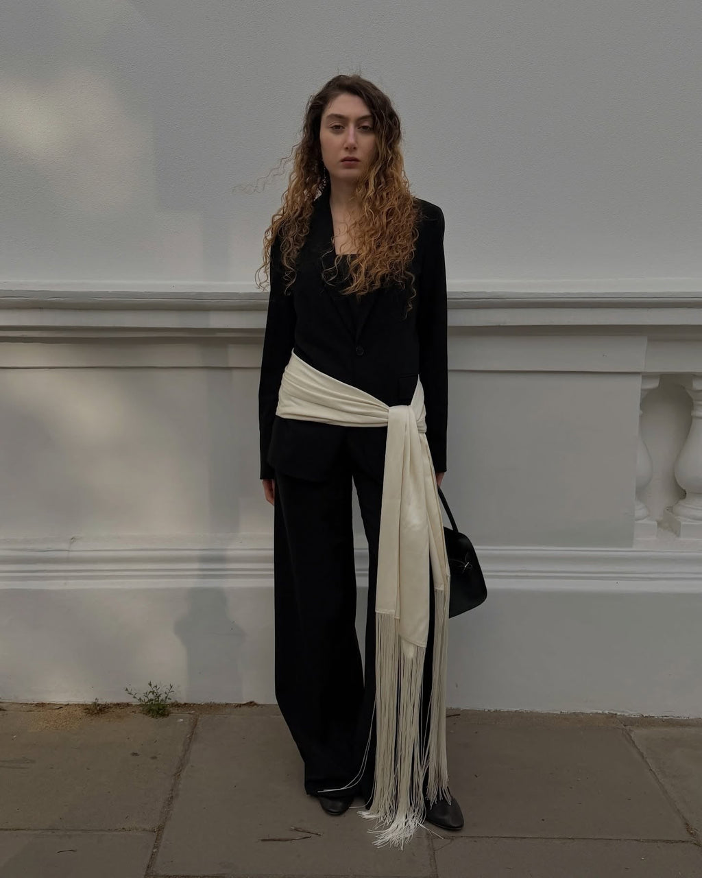 Isabelle Women's Satin Scarf Belt - Versatile Fringe Tassel Waist Sash - Image 3
