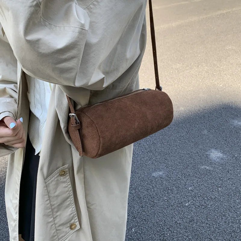 Beatrice Suede Pillow Hobo Bag - Women's Everyday Handbag - Image 3