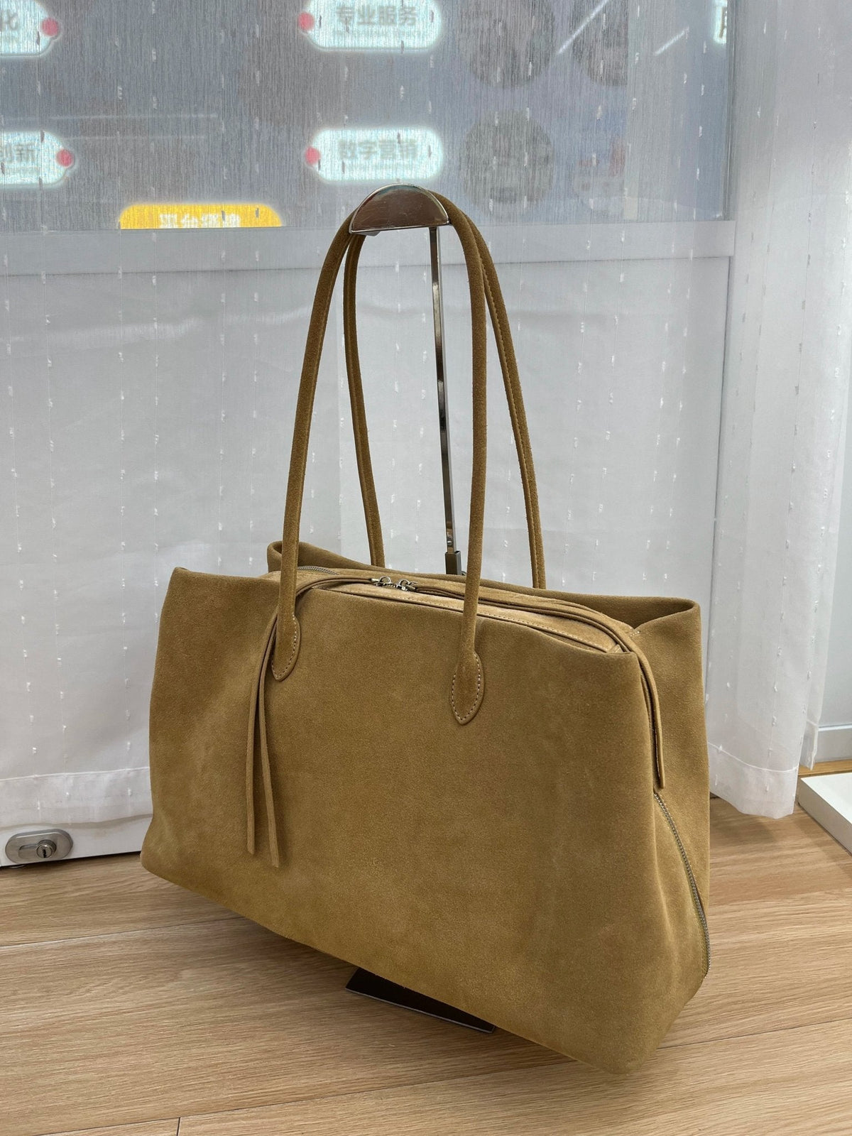 Carly Frosted Suede Tote Bag - Women's Everyday Handbag - Image 19