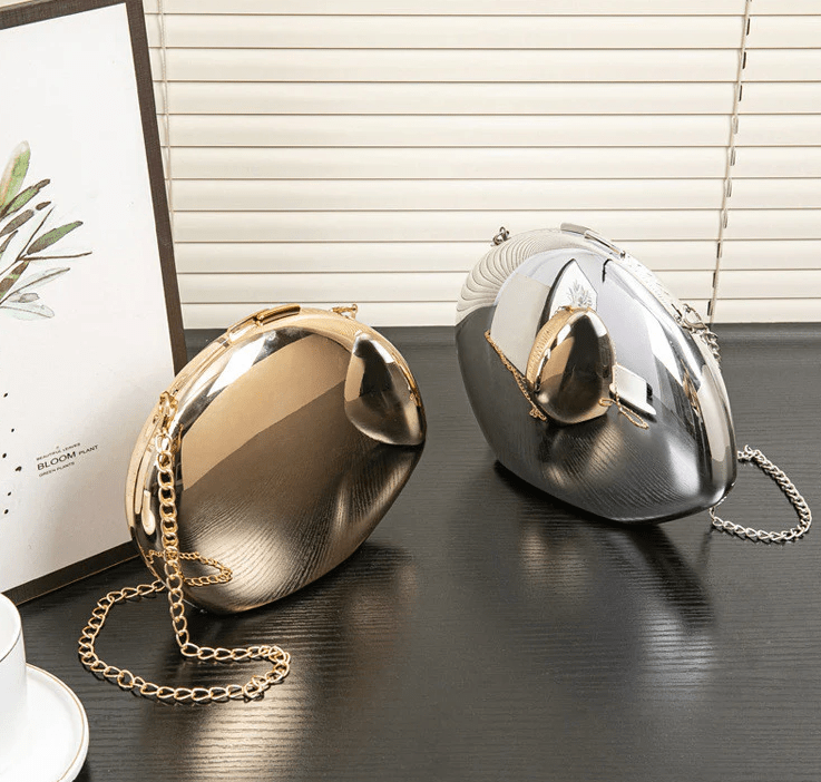 Celeste Shell Shape Evening Clutch - Women's Everyday Handbag - Image 4