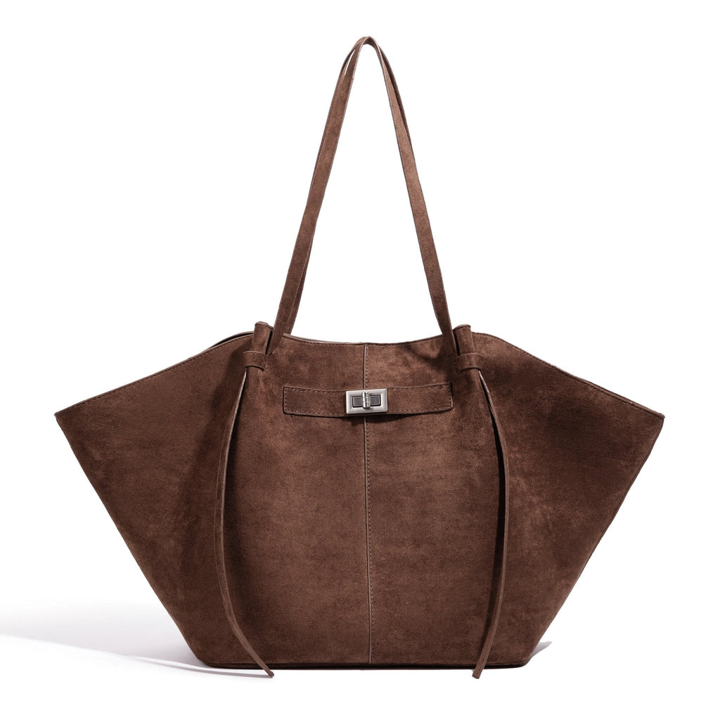 Dina Bat-Wing Suede Tote Bag - Women's Everyday Handbag