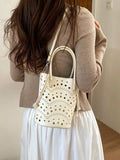 Lara Hollow-Out Bucket Bag - Women's Everyday Handbag