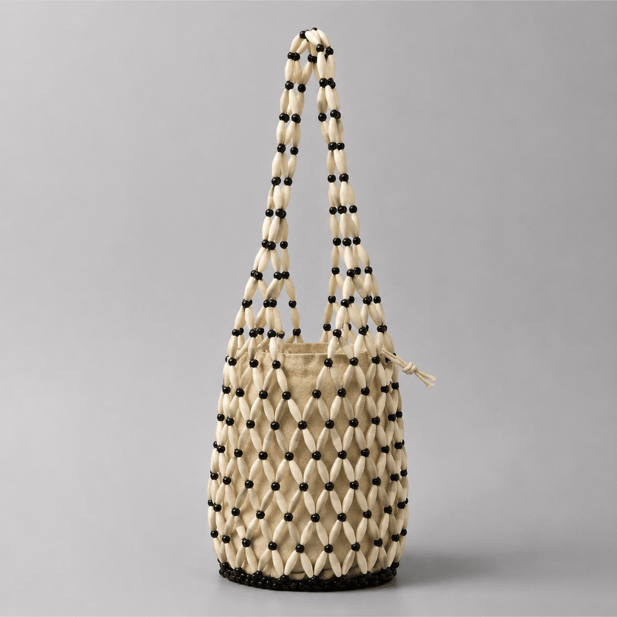 Margot Women's Woven Beaded Tote Bag - Handmade Boho Shoulder Bag - Image 11