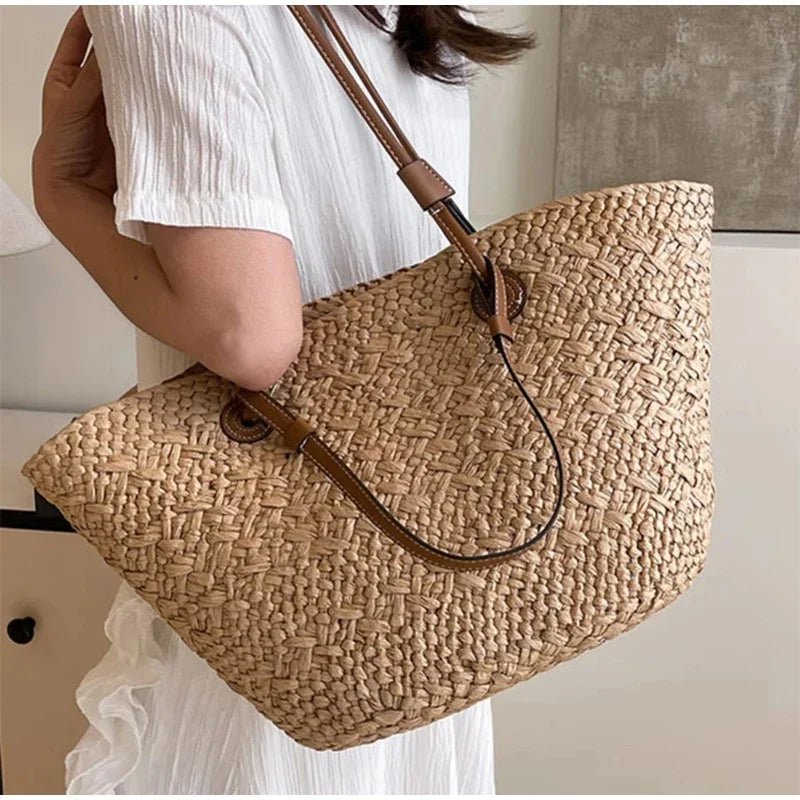Margot French Style Straw Bag - Woven Summer Tote for Beach & Vacation - Image 7