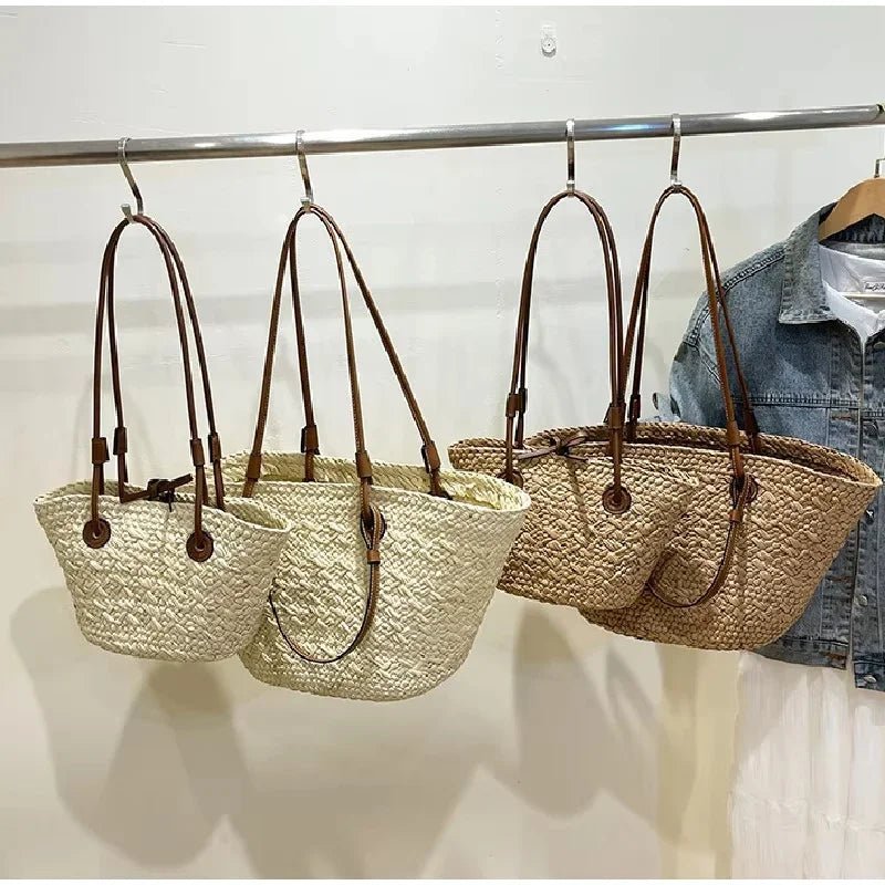 Margot French Style Straw Bag - Woven Summer Tote for Beach & Vacation - Image 15