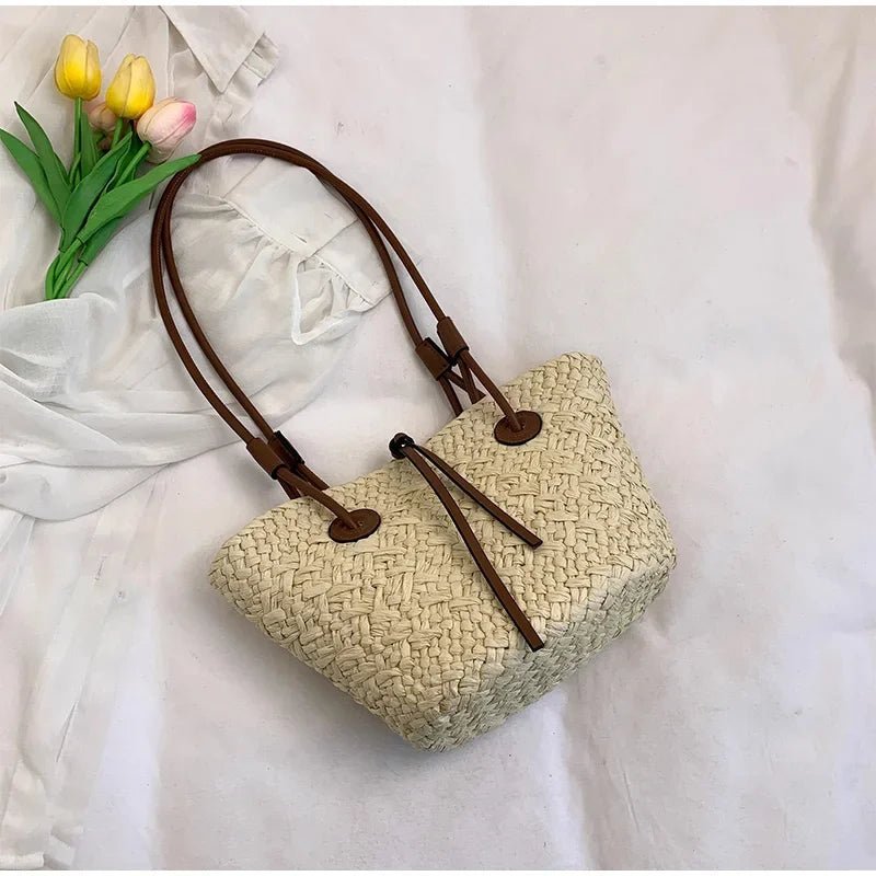 Margot French Style Straw Bag - Woven Summer Tote for Beach & Vacation - Image 13