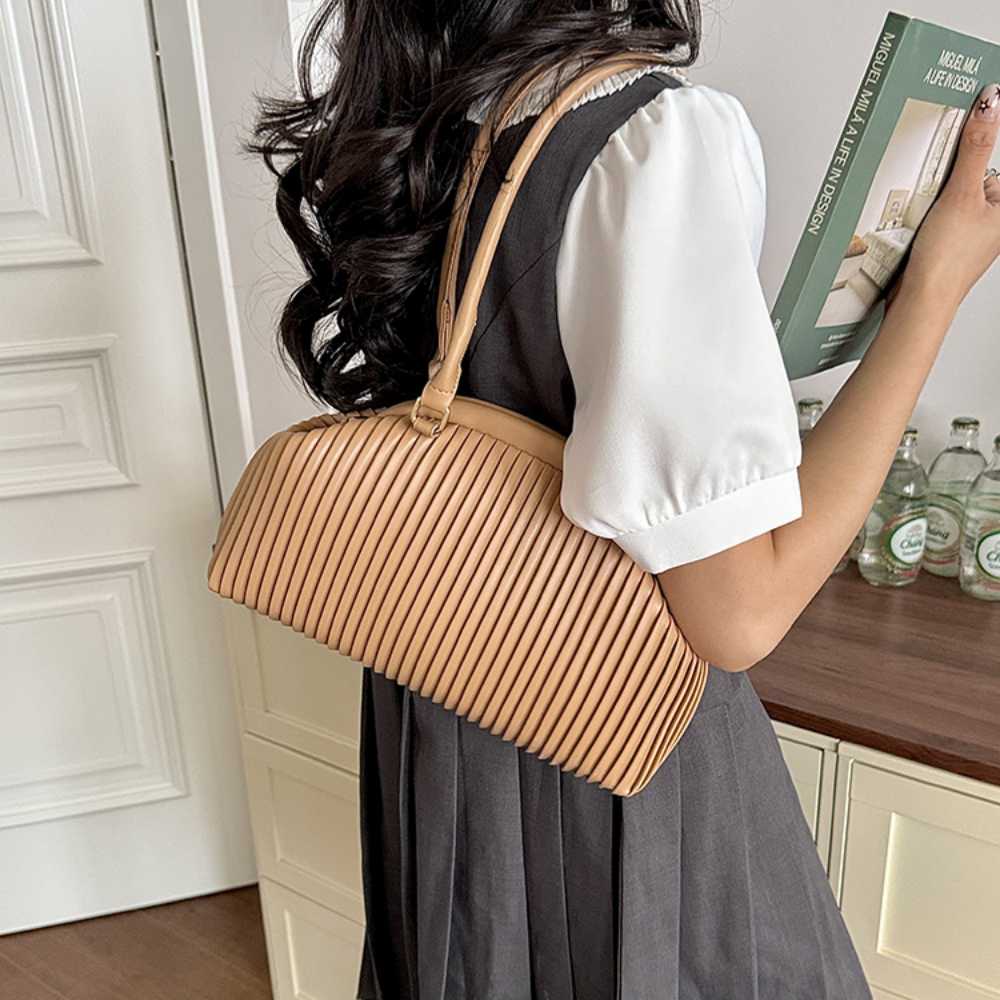 Mariana Pleated Shoulder Bag - Women's Everyday Handbag - Image 2