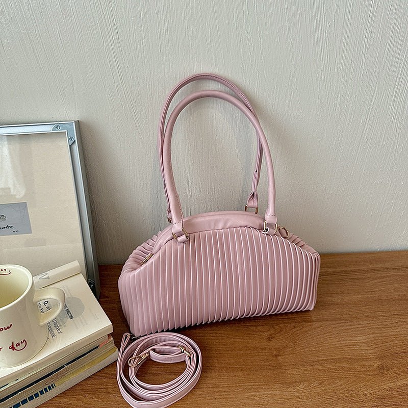 Mariana Pleated Shoulder Bag - Women's Everyday Handbag - Image 13