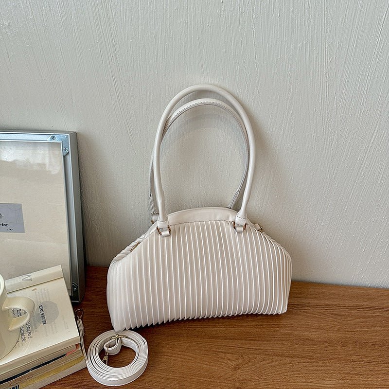 Mariana Pleated Shoulder Bag - Women's Everyday Handbag - Image 10