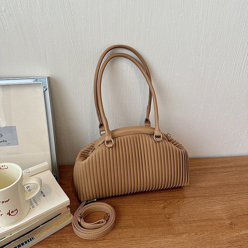 Mariana Pleated Shoulder Bag - Women's Everyday Handbag - Image 11