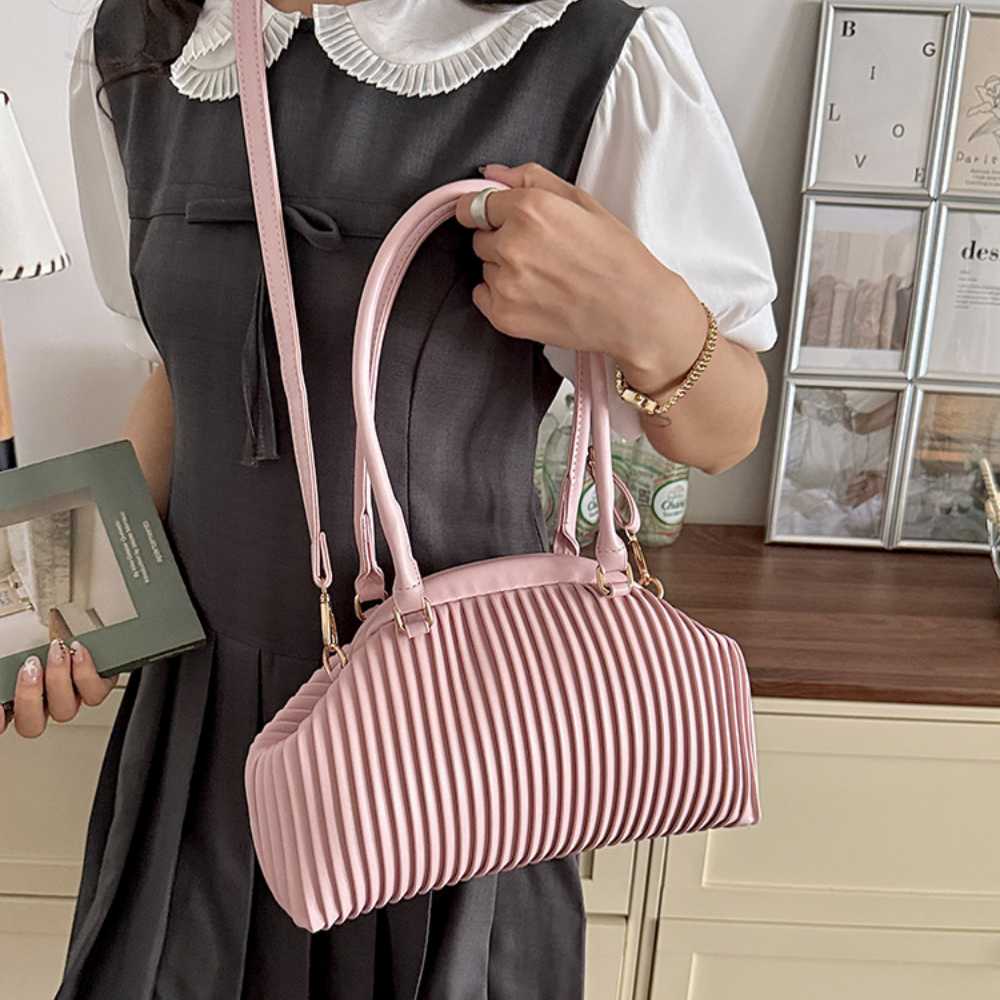 Mariana Pleated Shoulder Bag - Women's Everyday Handbag - Image 7