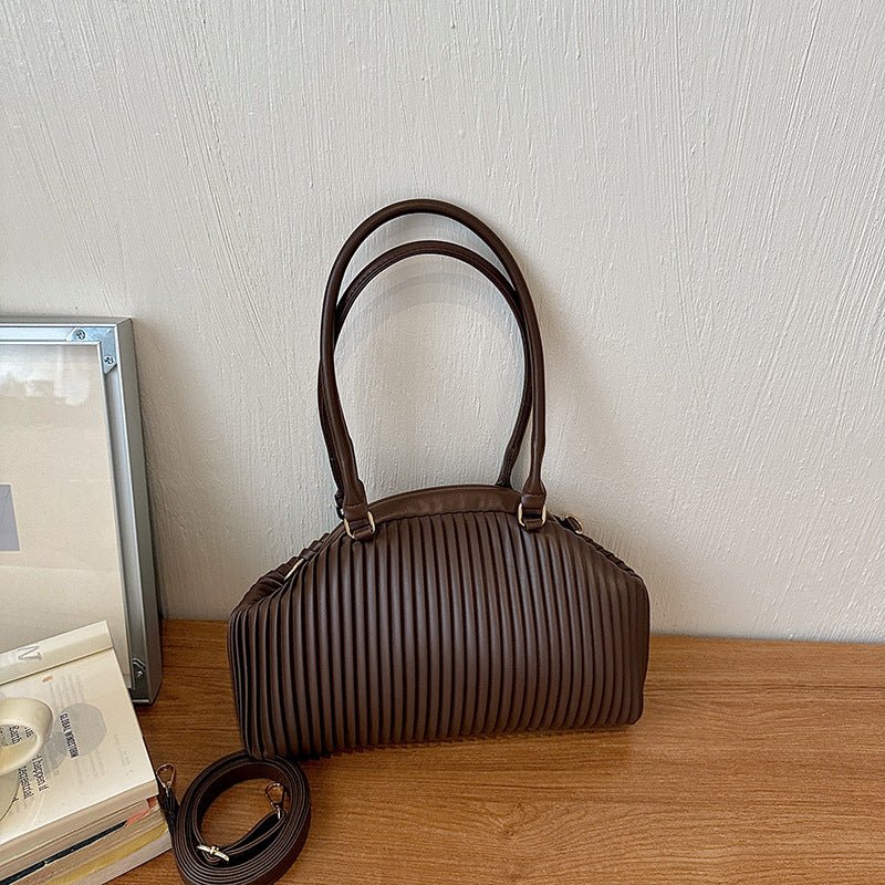 Mariana Pleated Shoulder Bag - Women's Everyday Handbag - Image 14