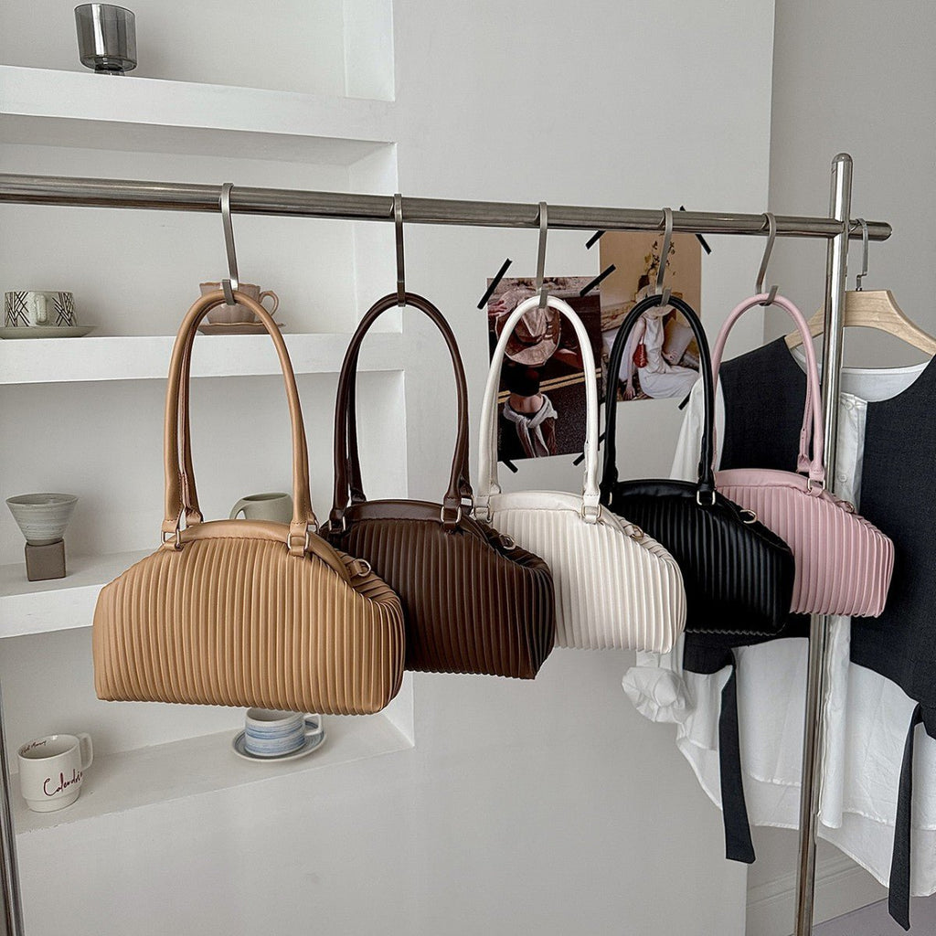 Mariana Pleated Shoulder Bag - Women's Everyday Handbag - Image 15