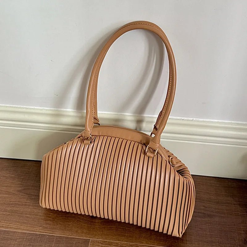 Mariana Pleated Shoulder Bag - Women's Everyday Handbag - Image 9