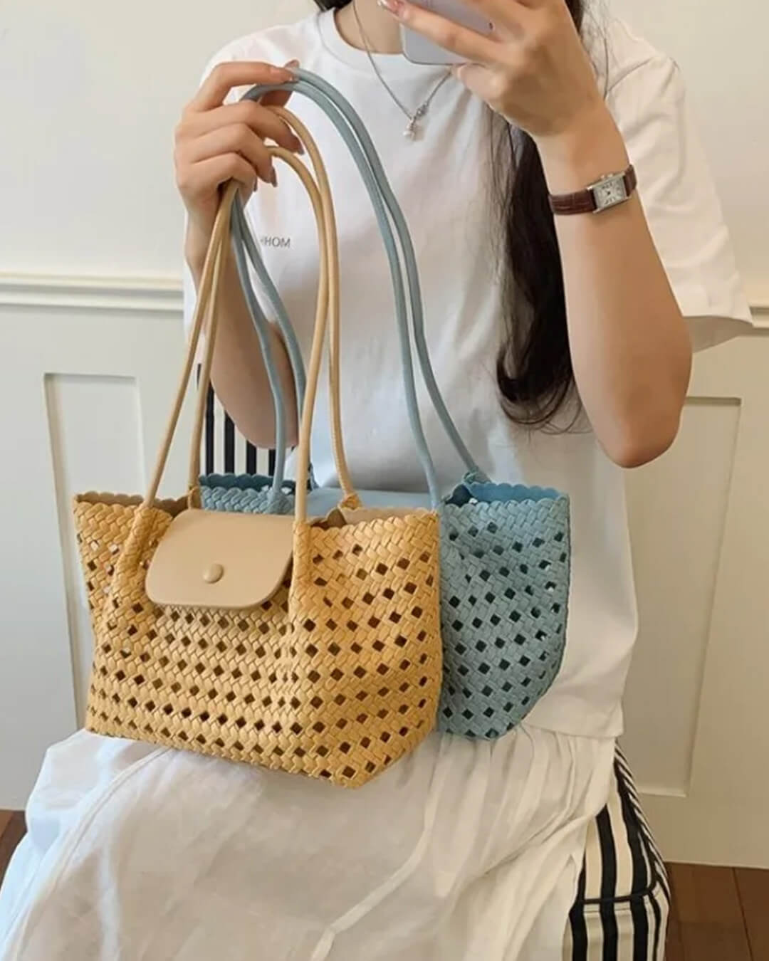 Marina Embossed Shoulder Bag - Women's Everyday Handbag - Image 2