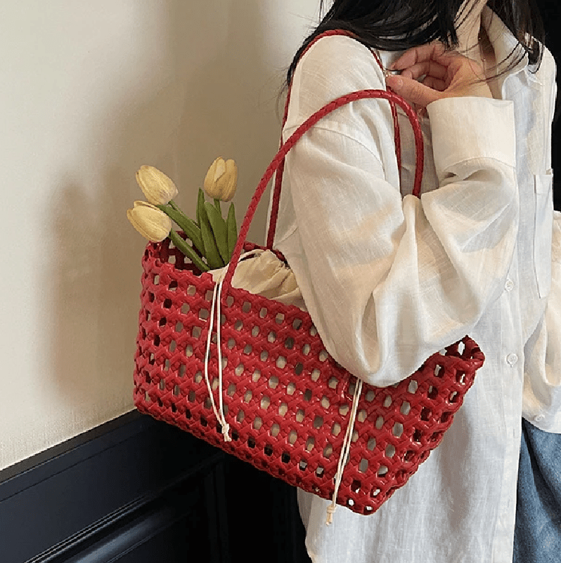 Claudia Hollowed Shoulder Tote - Women's Everyday Handbag - Image 5