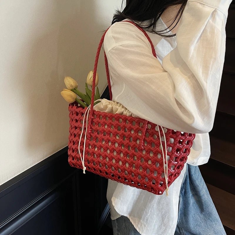 Claudia Hollowed Shoulder Tote - Women's Everyday Handbag - Image 4