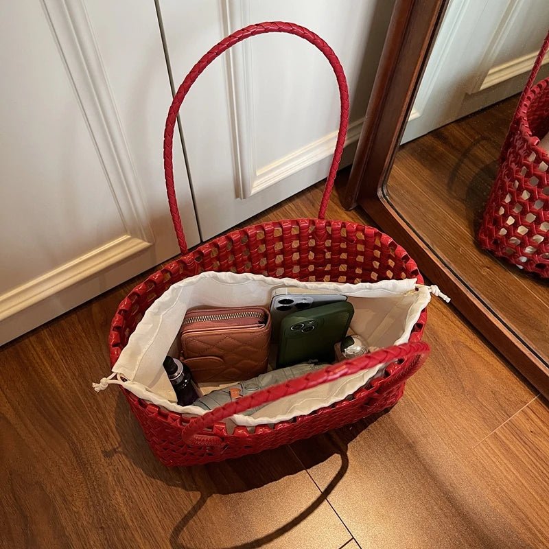 Claudia Hollowed Shoulder Tote - Women's Everyday Handbag - Image 6
