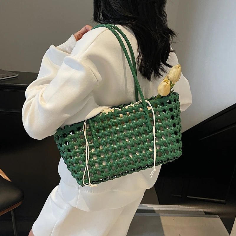 Claudia Hollowed Shoulder Tote - Women's Everyday Handbag - Image 19