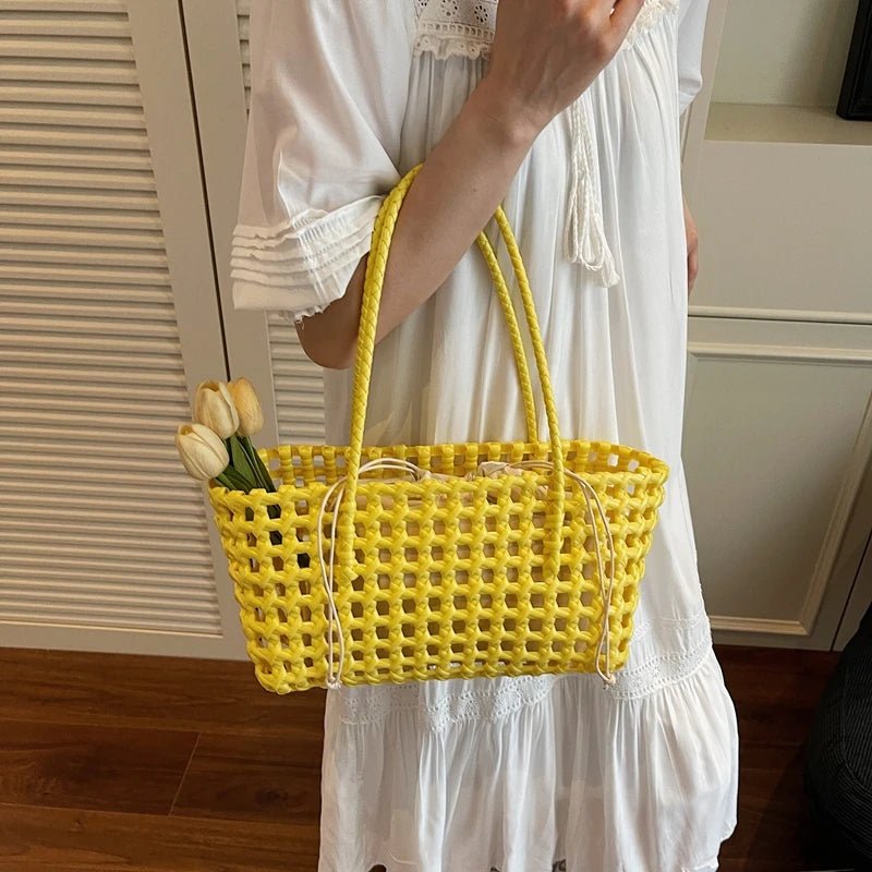Claudia Hollowed Shoulder Tote - Women's Everyday Handbag - Image 16