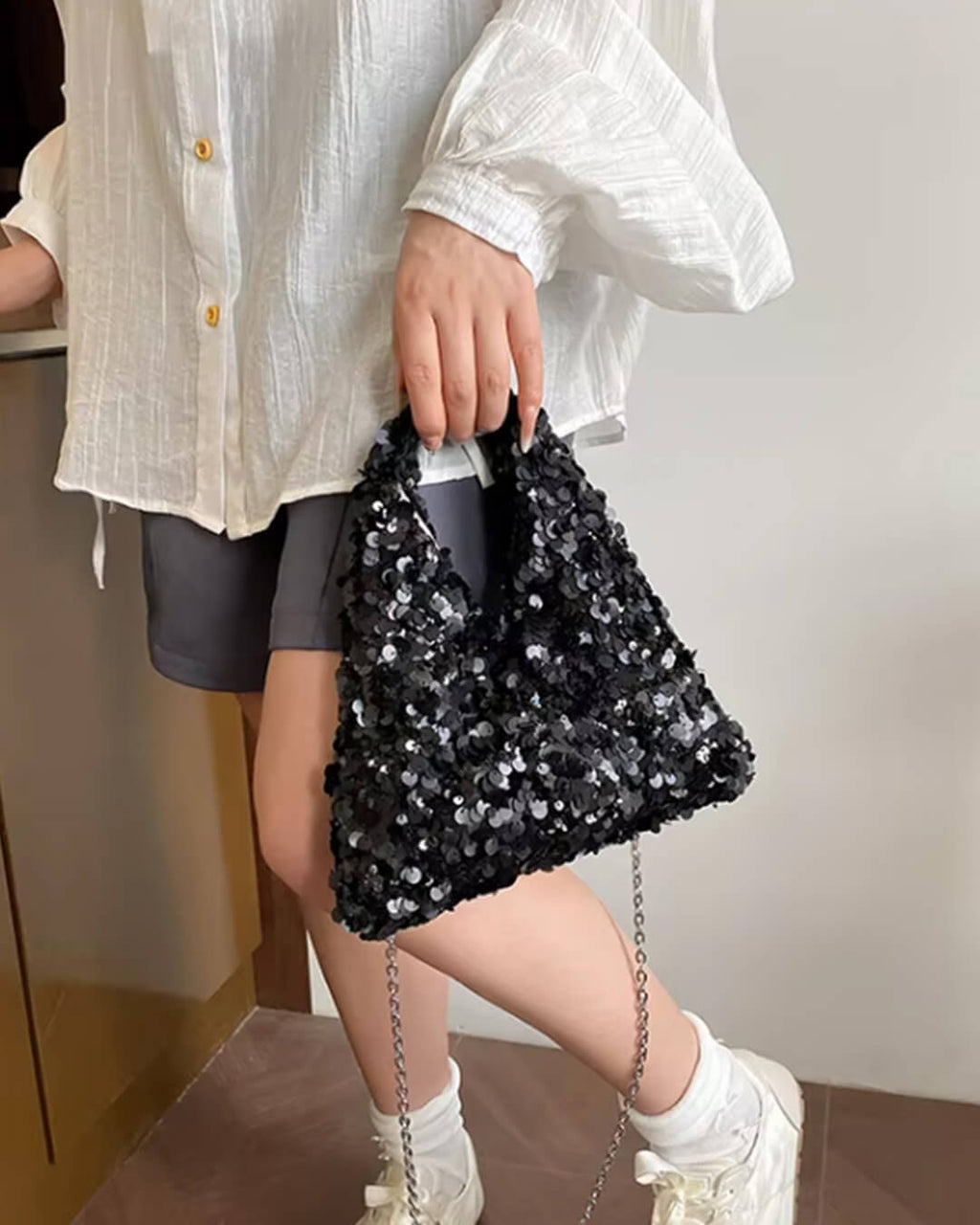 Sophia Sequin Evening Shoulder Bag - Women's Everyday Handbag - Image 3