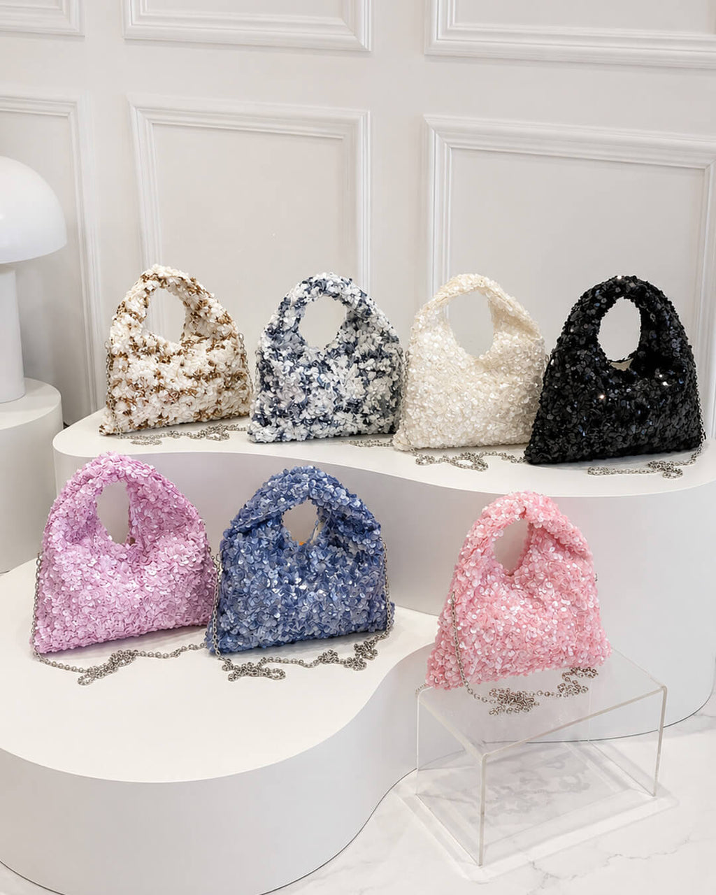 Sophia Sequin Evening Shoulder Bag - Women's Everyday Handbag - Image 9