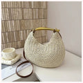 Sophia Sequined Straw Shoulder Bag - Women's Everyday Handbag