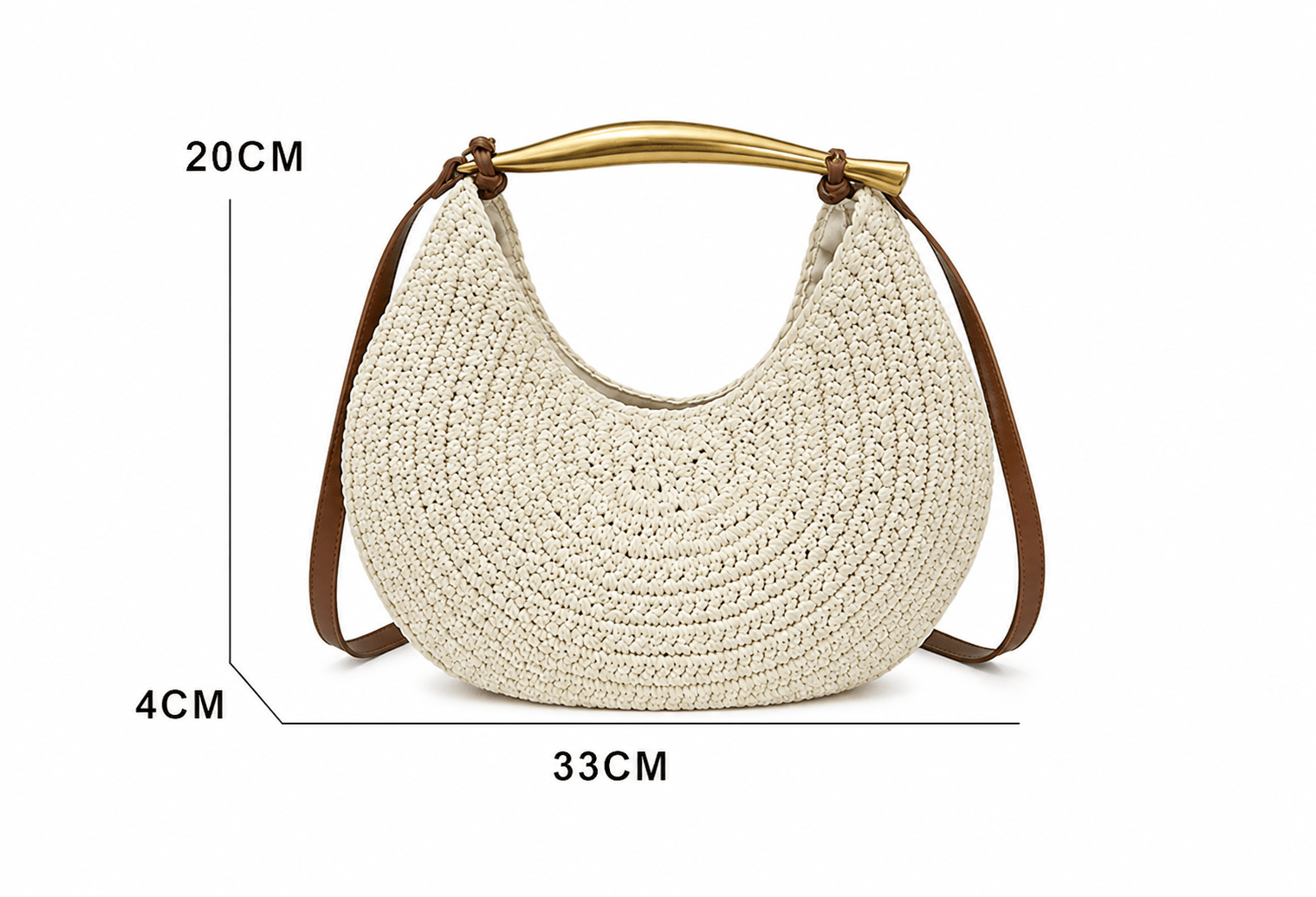 Sophia Sequined Straw Shoulder Bag - Women's Everyday Handbag - Image 5