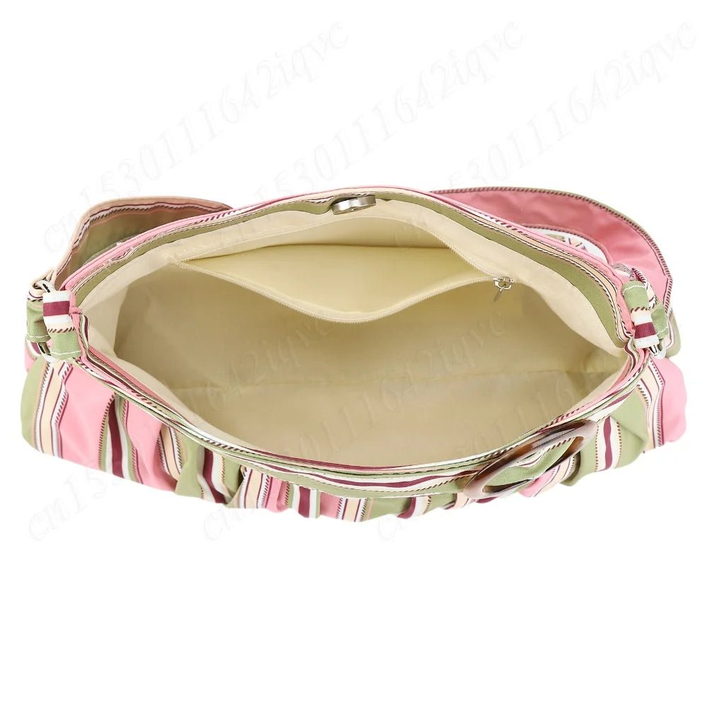 Sophia Striped Shoulder Bag for Women - Vintage Underarm Handbag - Image 6