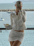 Sophia Crochet Beach Cover-Up Set - Women's Swim Cover-Up