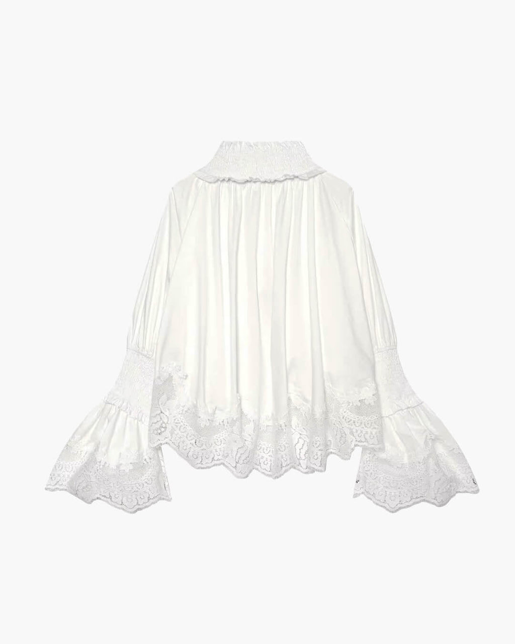Annie Embroidery Lace Trim Blouse - Women's Long Sleeve Fashion Top - Image 9
