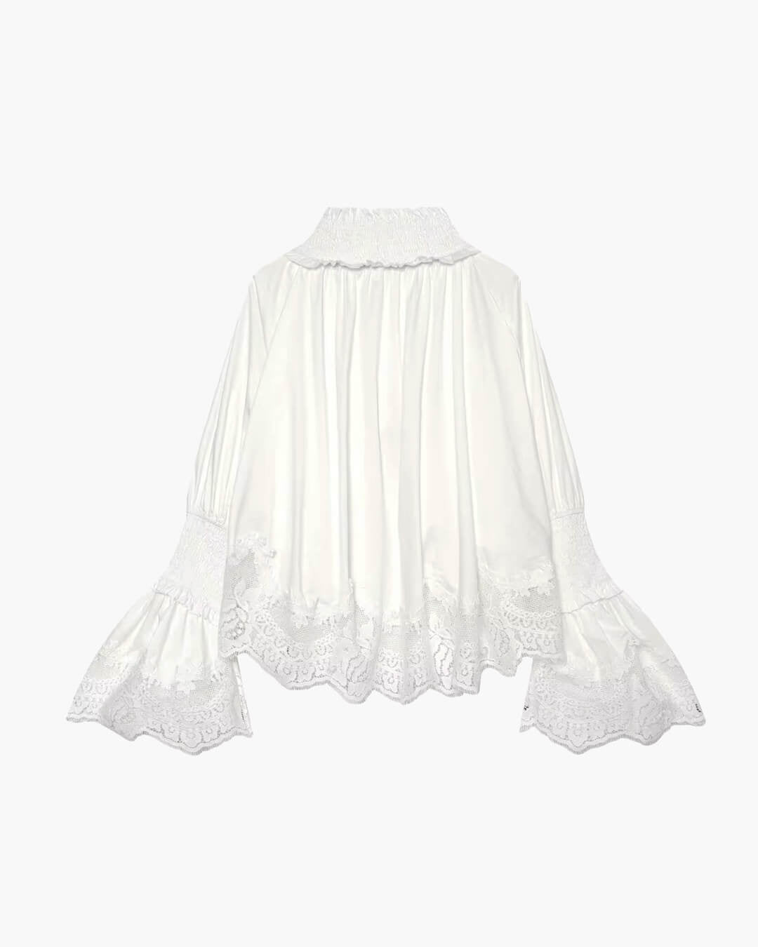 Annie Embroidery Lace Trim Blouse - Women's Long Sleeve Fashion Top - Image 9