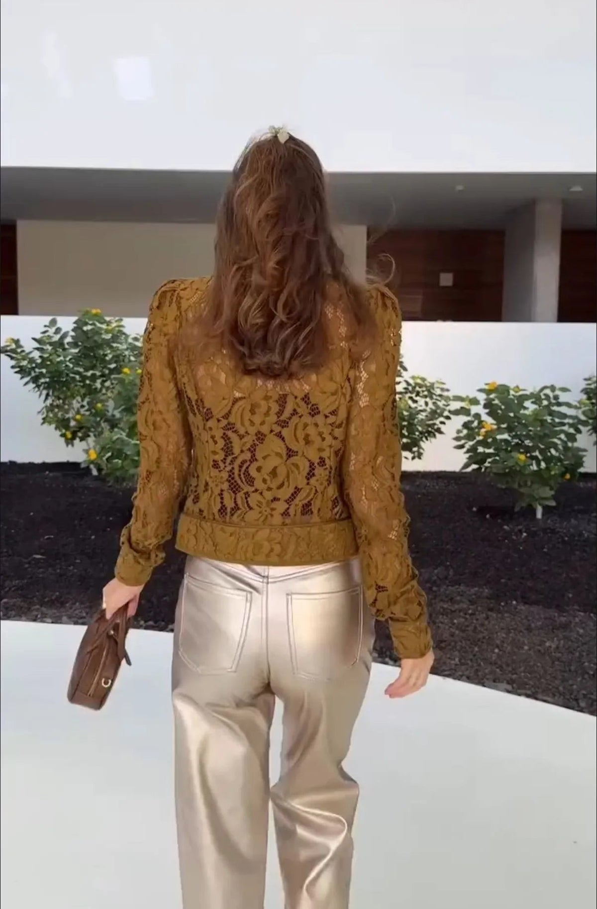 Azzurra Lace See-Through Blouse - Women's Long Sleeve Fashion Top - Image 6