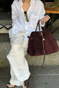 Beatrice Linen Loose Fit Long Sleeve Blouse - Women's Everyday Fashion Top